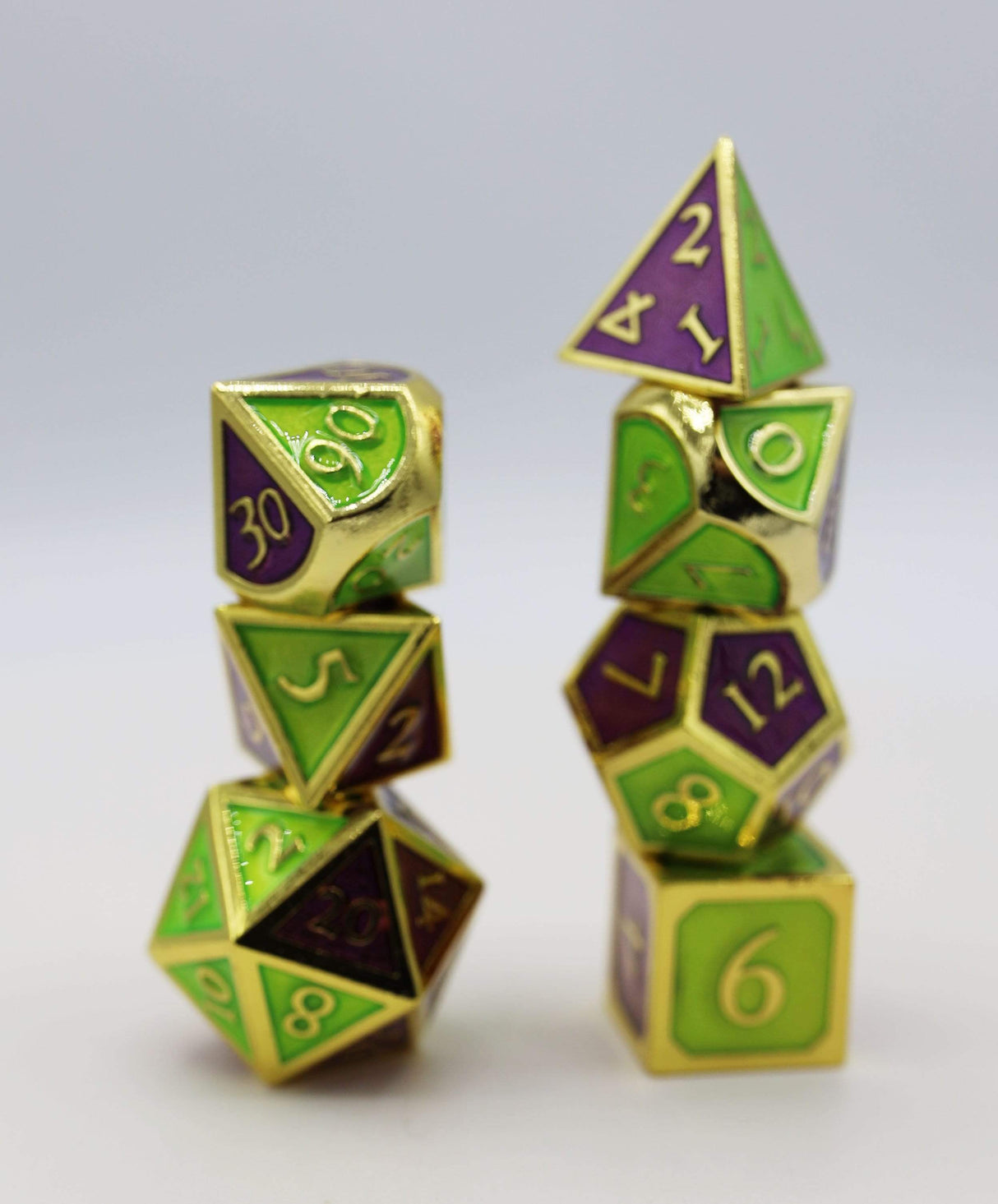 Dual Amethyst and Green RPG Set