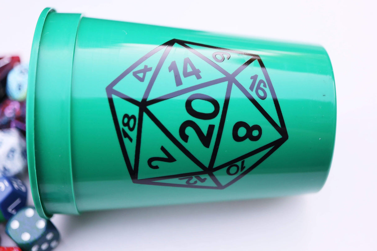 Plastic cup with Lid and Straw (NO DICE INCLUDED)