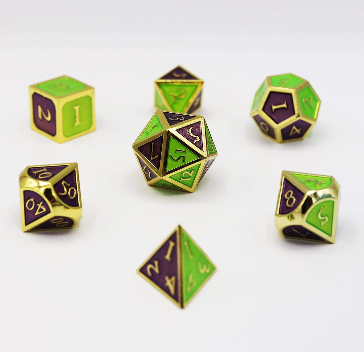 Dual Amethyst and Green RPG Set