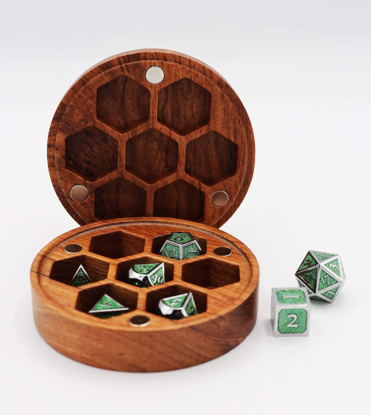 Cherry Wood Dice Box (Round)