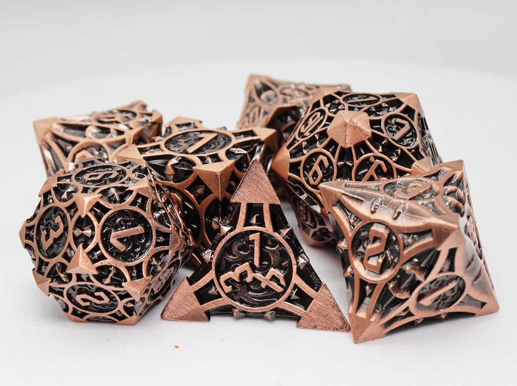 Quiver of Arrows: Copper Arrow - Metal RPG Dice Set Metal Dice Foam Brain Games