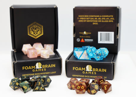 Mystery Loot: Gemstone Dice Stone Dice Foam Brain Games