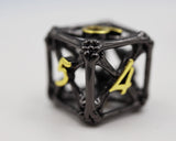 Night Bones - Hollow Metal RPG Dice Set Metal Dice Foam Brain Games