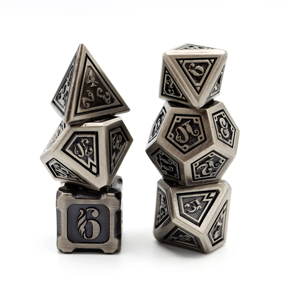 Alchemist Metals: Iron - Metal RPG Dice Set Metal Dice Foam Brain Games