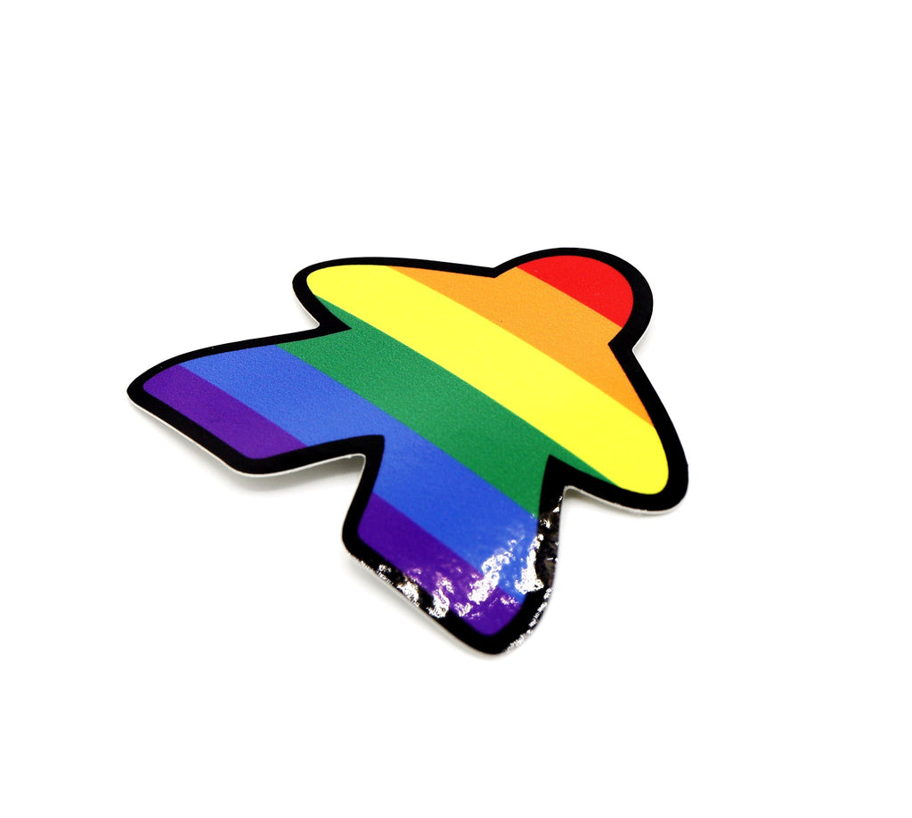 Rainbow Meeple Sticker Stickers Foam Brain Games