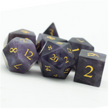 Amethyst - Gemstone Engraved with Gold Stone Dice Foam Brain Games