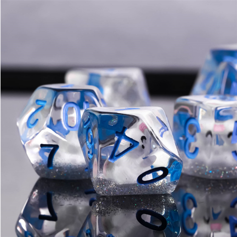 Arctic Fox RPG Dice Set Plastic Dice Foam Brain Games