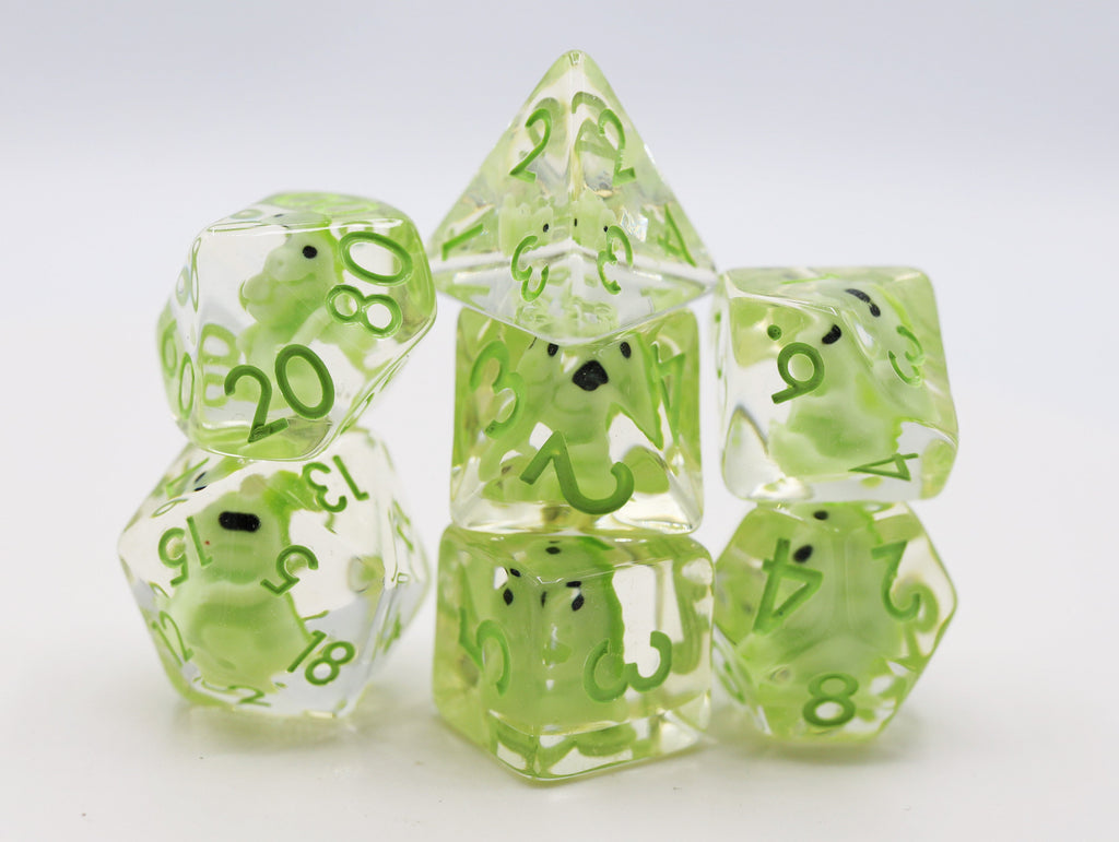 Baby T-Rex RPG Dice Set Plastic Dice Foam Brain Games