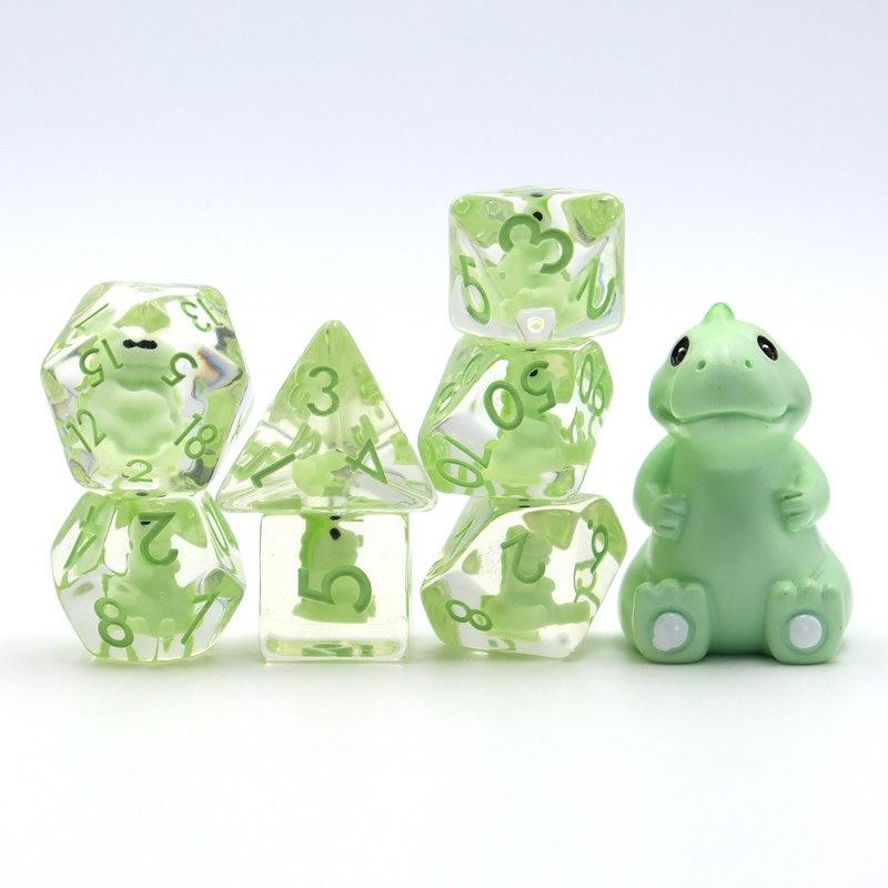 Baby T-Rex RPG Dice Set Plastic Dice Foam Brain Games