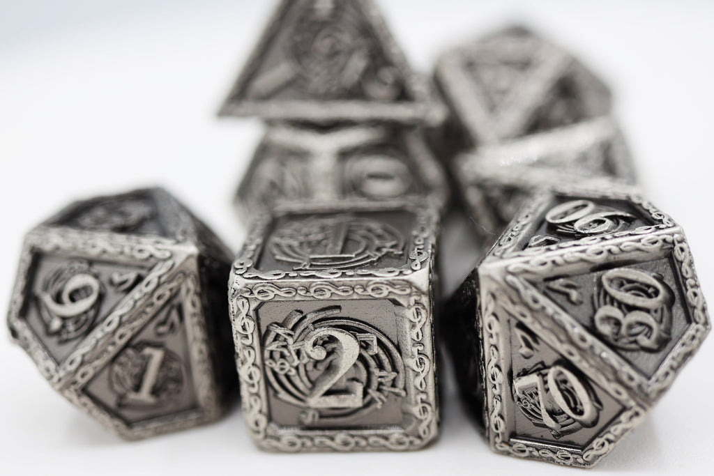 Bardic Song: Vibrato - Metal RPG Dice Set Metal Dice Foam Brain Games