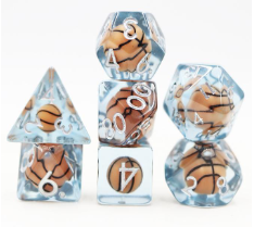 Basketball RPG Dice Set Plastic Dice Foam Brain Games