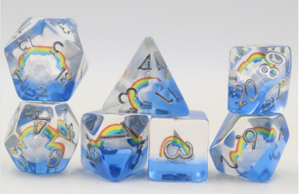 Beautiful Day RPG Dice Set Plastic Dice Foam Brain Games