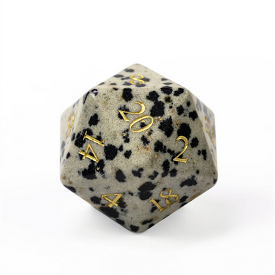 Black Speckle Gemstone - Engraved with Gold Stone Dice Foam Brain Games