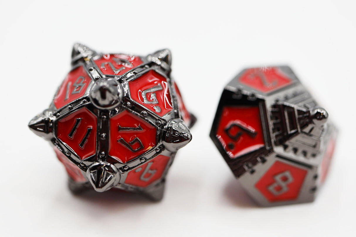 Dice 51: Blood Moon - Metal RPG Dice Set Metal Dice Foam Brain Games