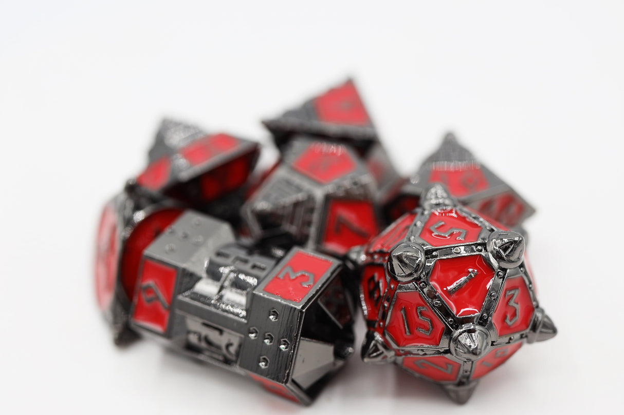 Dice 51: Blood Moon - Metal RPG Dice Set Metal Dice Foam Brain Games