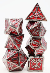 Crossed Swords: Blood Sword - Metal RPG Dice Set Metal Dice Foam Brain Games