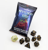 Mystery Loot: Plastic RPG Set and Metal D20 Foam Brain Games