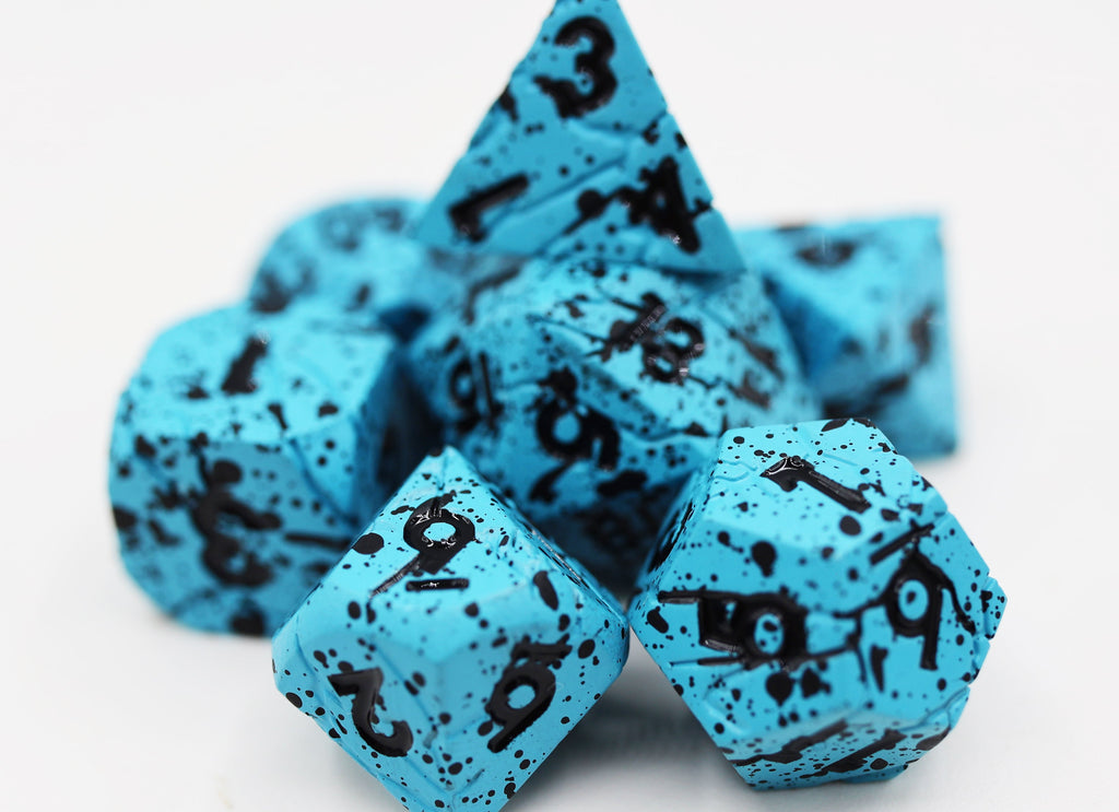 Blue Quarry - Metal RPG Dice Set Metal Dice Foam Brain Games