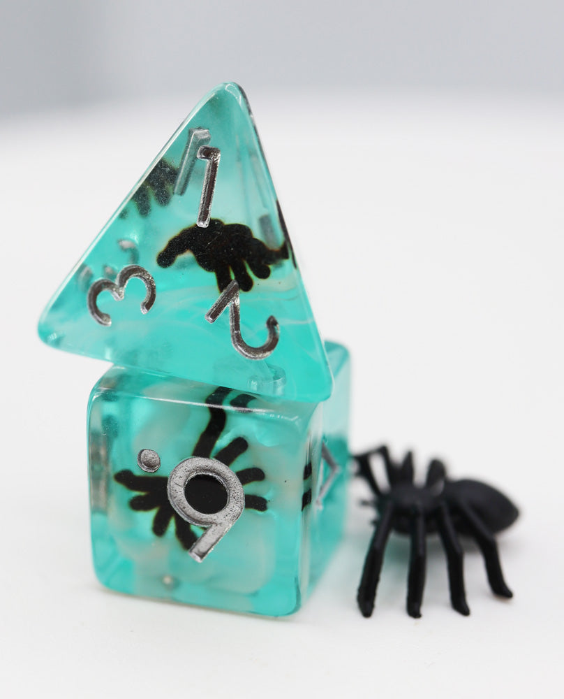 Blue Tarantula RPG Dice Set Plastic Dice Foam Brain Games