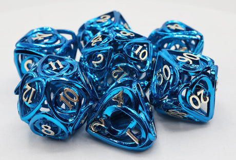 Hollow Hearts: Blue - Metal RPG Dice Set Metal Dice Foam Brain Games