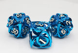 Hollow Hearts: Blue - Metal RPG Dice Set Metal Dice Foam Brain Games