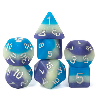 Blueberry Snow Cone RPG Dice Set Plastic Dice Foam Brain Games