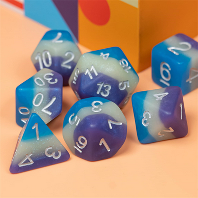 Blueberry Snow Cone RPG Dice Set Plastic Dice Foam Brain Games