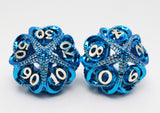 Hollow Hearts: Jeweled Blue -  Metal RPG Dice Set Metal Dice Foam Brain Games