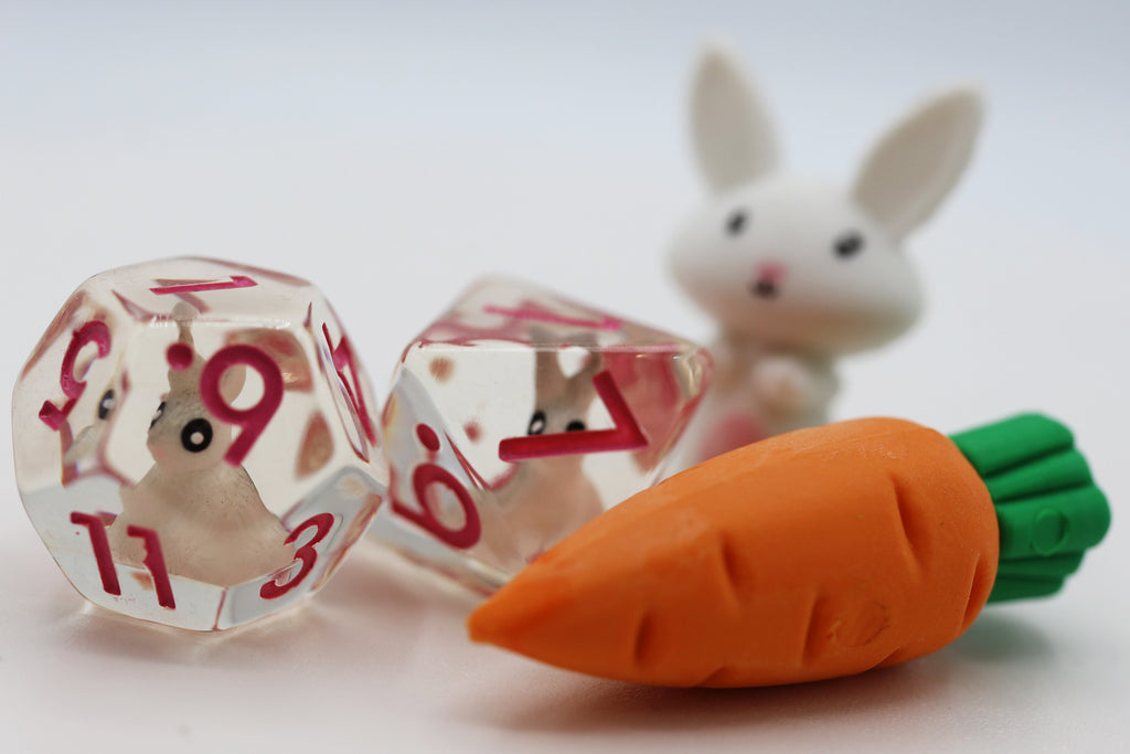 Backyard Bunny RPG Dice Set Plastic Dice Foam Brain Games