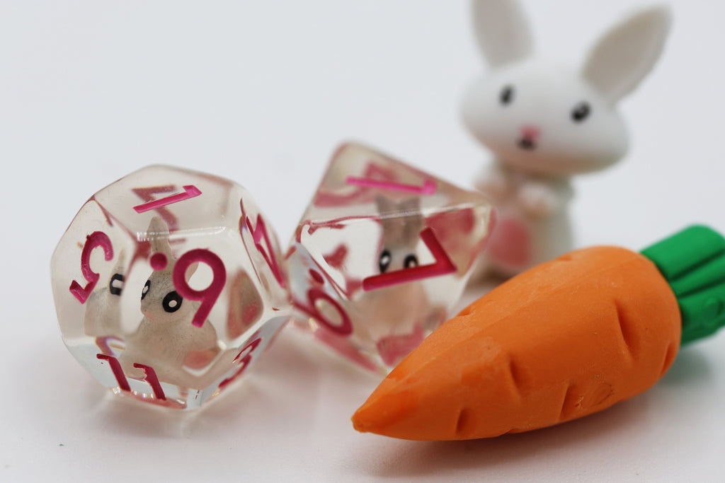 Backyard Bunny RPG Dice Set Plastic Dice Foam Brain Games