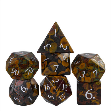 Camouflage - Gemstone Engraved with Silver Stone Dice Foam Brain Games