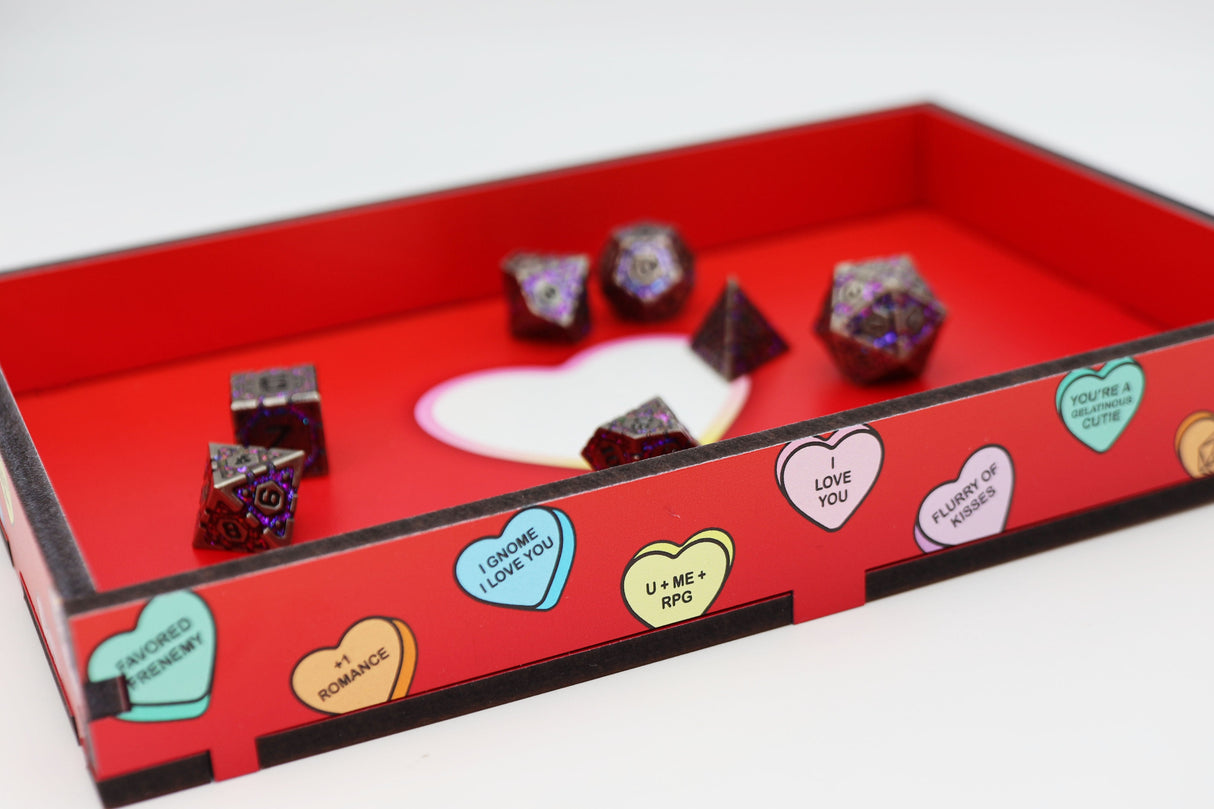 Candy Hearts Chromatic Dice Tray Dice Tray Foam Brain Games
