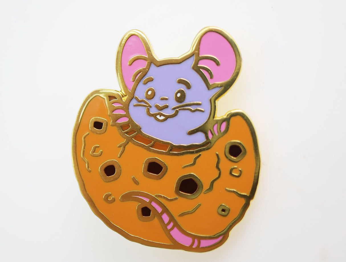 Pastry Pets: Chocolate Chip Cookie Mouse - Pin & RPG Dice Set Plastic Dice & Pin Set Foam Brain Games