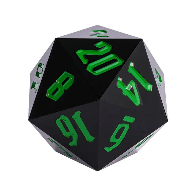 55mm Titan D20 - Sharp Edge Contamination Plastic Dice Foam Brain Games