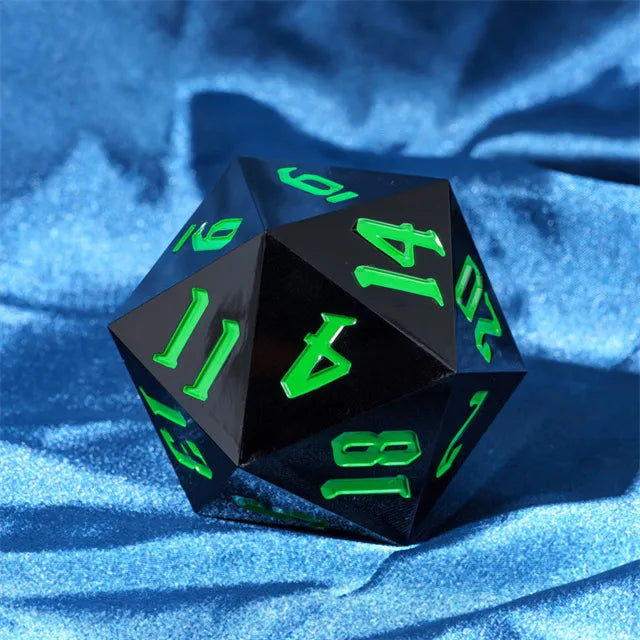 55mm Titan D20 - Sharp Edge Contamination Plastic Dice Foam Brain Games