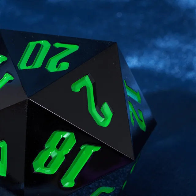 55mm Titan D20 - Sharp Edge Contamination Plastic Dice Foam Brain Games