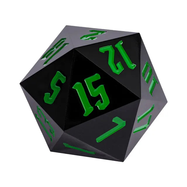 55mm Titan D20 - Sharp Edge Contamination Plastic Dice Foam Brain Games