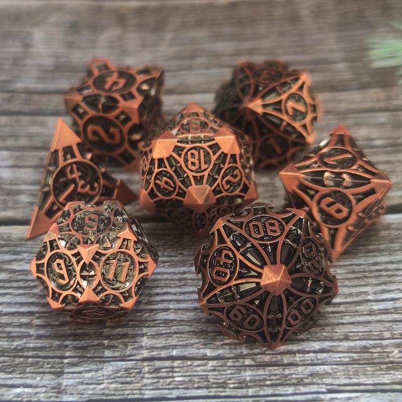 Quiver of Arrows: Copper Arrow - Metal RPG Dice Set Metal Dice Foam Brain Games