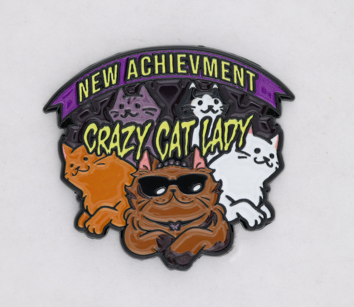 Dungeon Crawler Carl: New Achievement Crazy Cat Lady Enamel Pin **BACKORDERED** Enamel Pin Foam Brain Games