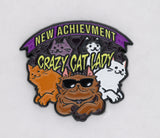 Dungeon Crawler Carl: New Achievement Crazy Cat Lady Enamel Pin **BACKORDERED** Enamel Pin Foam Brain Games