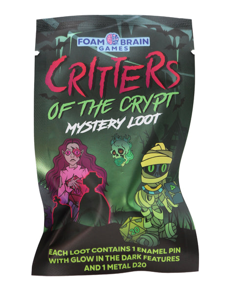 Mystery Loot: Critters of the Crypt Metal Dice Foam Brain Games