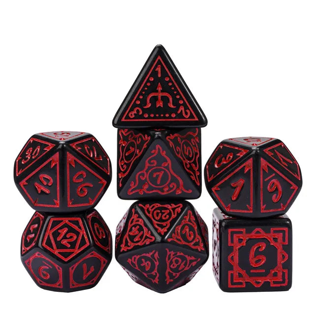 Cryptic Knots: Dried Blood RPG Dice Set Plastic Dice Foam Brain Games