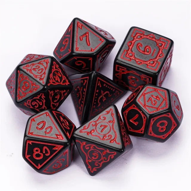 Cryptic Knots: Dried Blood RPG Dice Set Plastic Dice Foam Brain Games