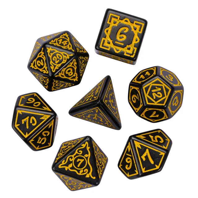 Cryptic Knots: Golden Cuirass RPG Dice Set Plastic Dice Foam Brain Games