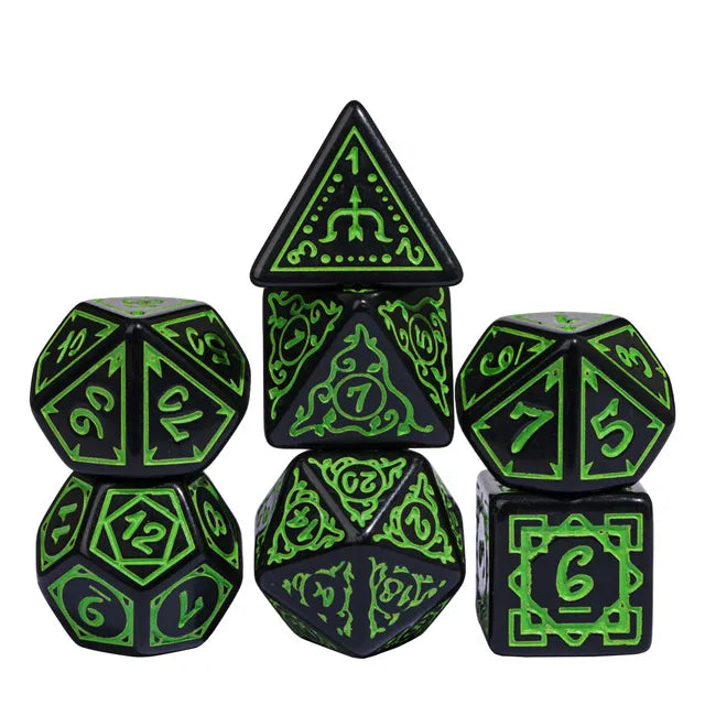 Cryptic Knots: Verdant RPG Dice Set Plastic Dice Foam Brain Games