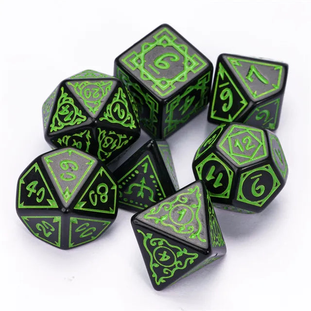 Cryptic Knots: Verdant RPG Dice Set Plastic Dice Foam Brain Games