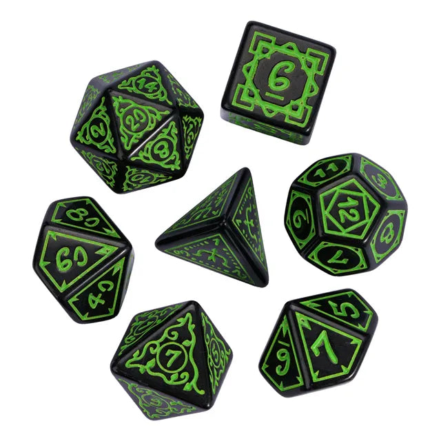 Cryptic Knots: Verdant RPG Dice Set Plastic Dice Foam Brain Games