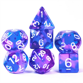Crystal Dream RPG Dice Set Plastic Dice Foam Brain Games