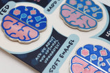 Custom Hard Enamel Pin Custom Product Foam Brain Games