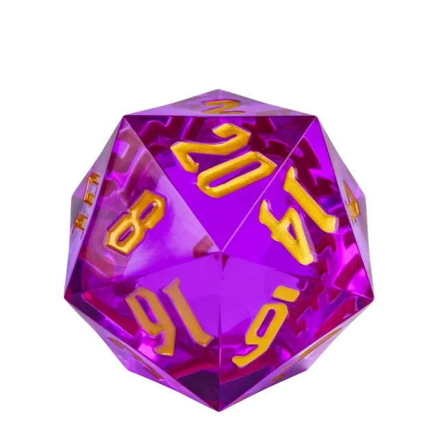 55mm Titan D20 - Sharp Edge Dashing Prince Plastic Dice Foam Brain Games